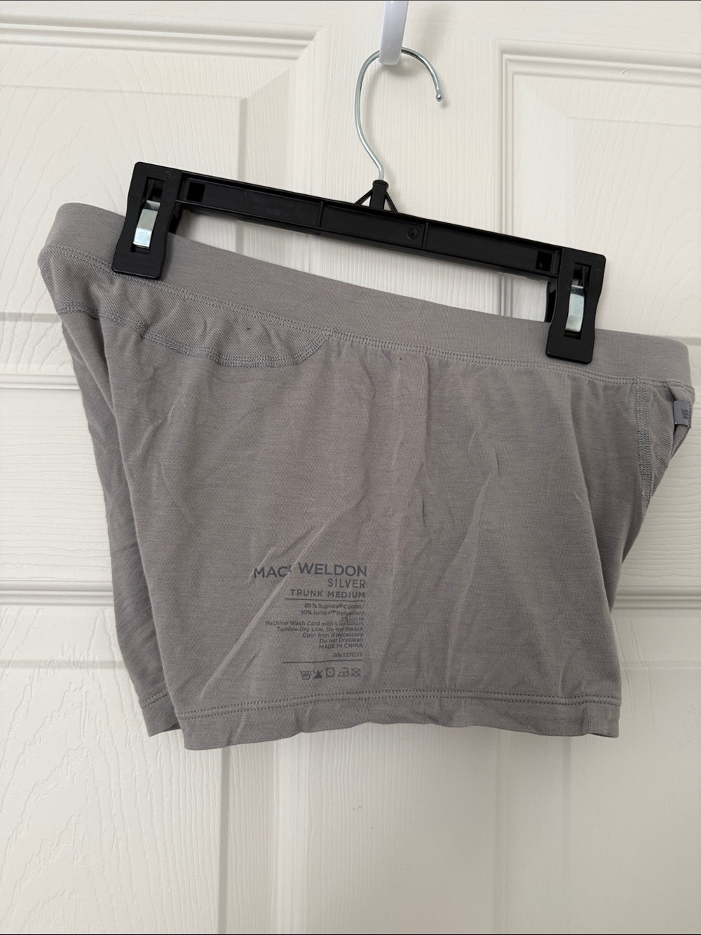 Mack Weldon Silver Gray Trunk Boxer Briefs